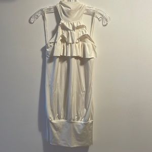 White Halter Mini Dress